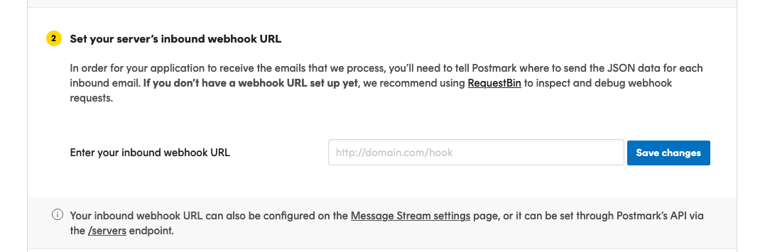 Postmark Inbound Empty Webhook URL