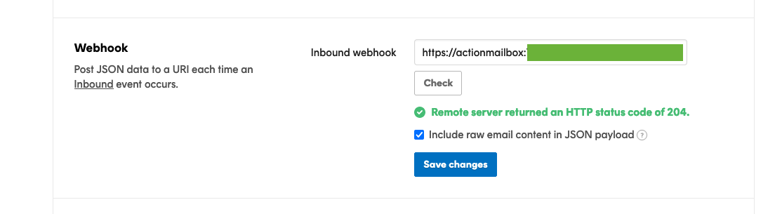 Postmark Webhook URL Success